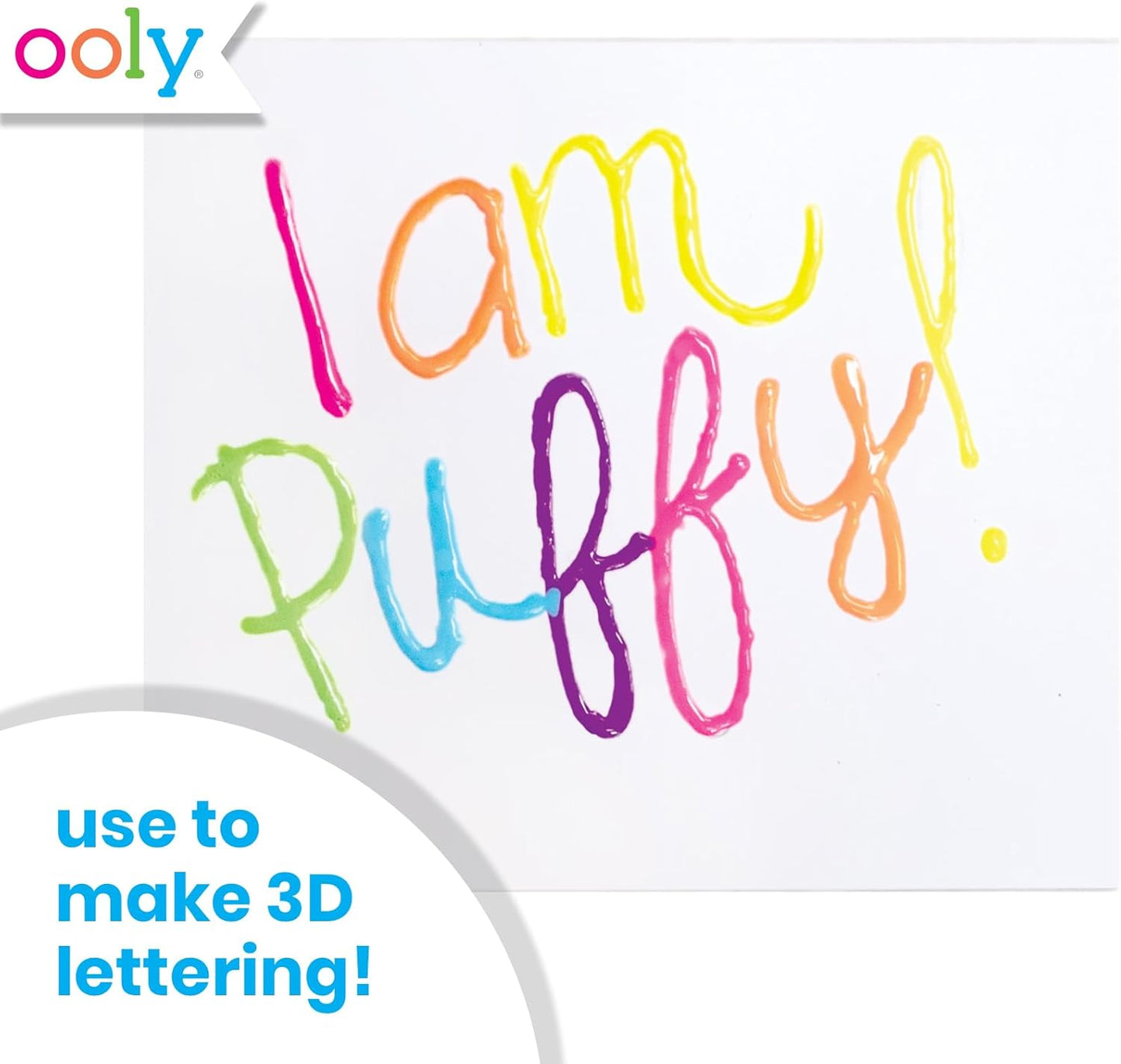 Ooly Puffy Paint Neon Gel Pens 2 Pack (12 Pens), 3D Foam Texture Painting Magic Puffy Pen, Creative and Fun Pens for Kids Arts and Crafts Drawing Supplies