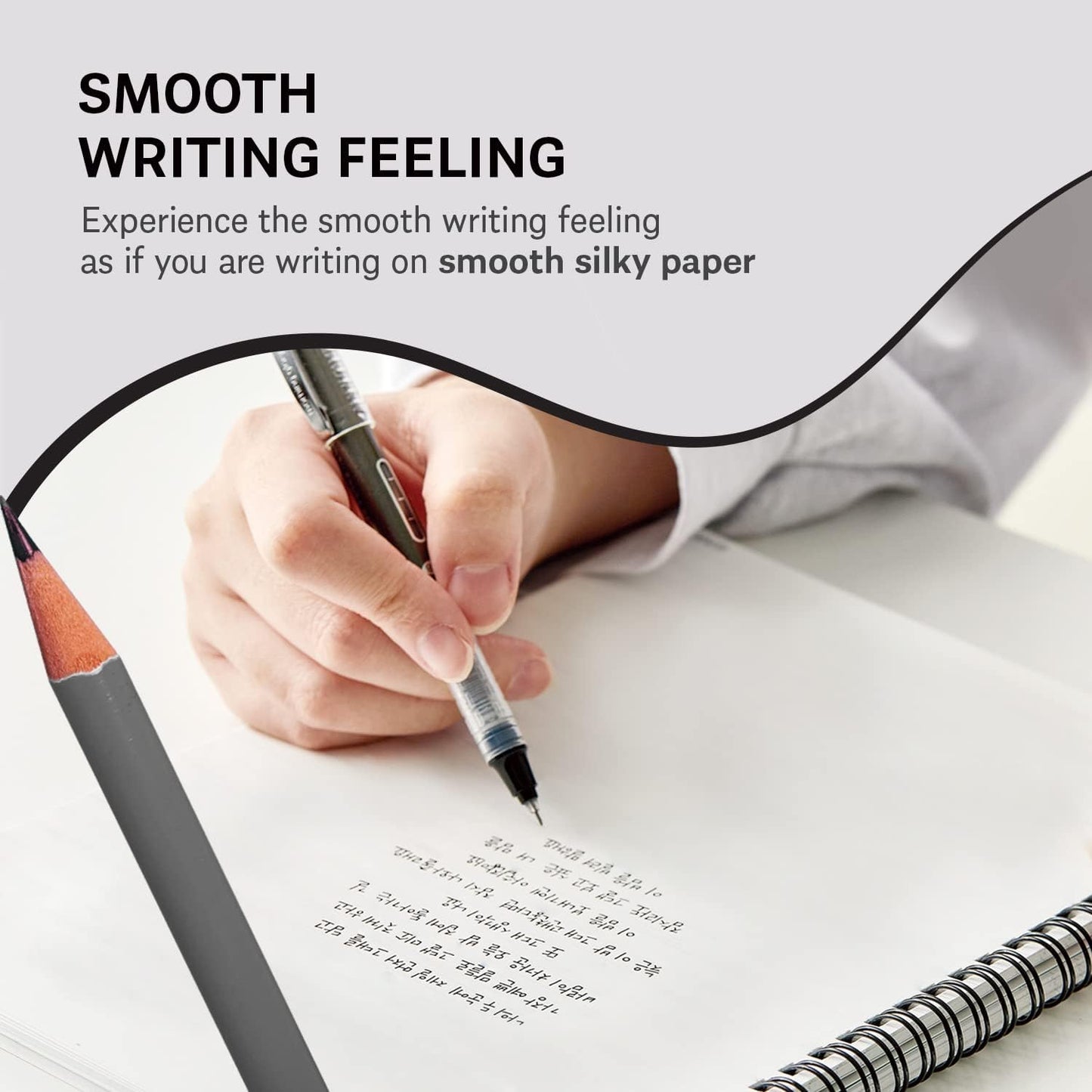 GAK. Stone Paper Notebook | No Lines Spiral Notebook Waterproof Sheet Aesthetic Journal for Note Taking | Notebooks for Work & Aesthetic School Supplies | Medium Size, White (5.8”x8.3”, 50 sheets)