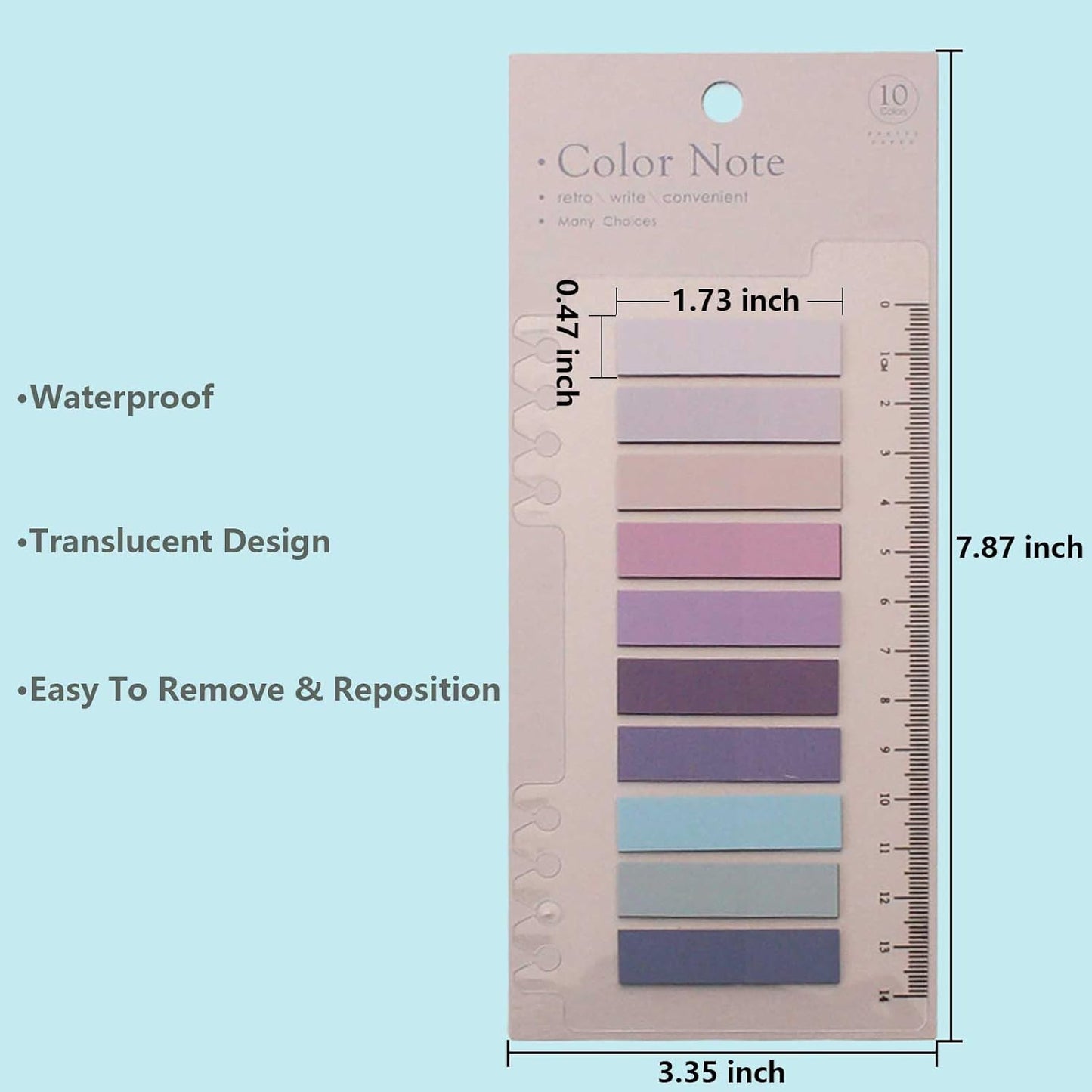 ELII Sticky Tabs 2400pcs - Colored Writable & Repositionable Page Markers
