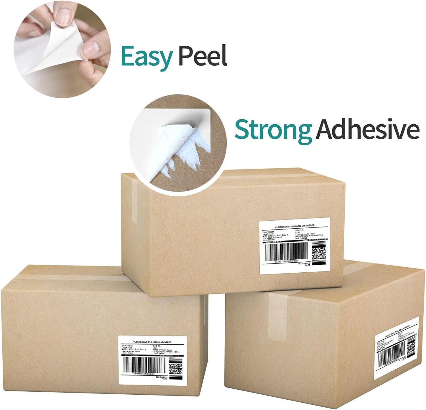 12 Rolls 6000 Pcs 4"x3" 3-Proof Direct Thermal Shipping Labels 1" Core Compatible with Zebra LP2844 ZP450 ZP505 ZD420 GX430T GK420T ZT410 ZD421 and Rollo MUNBYN, 103mmx76mm Thermal Sticker