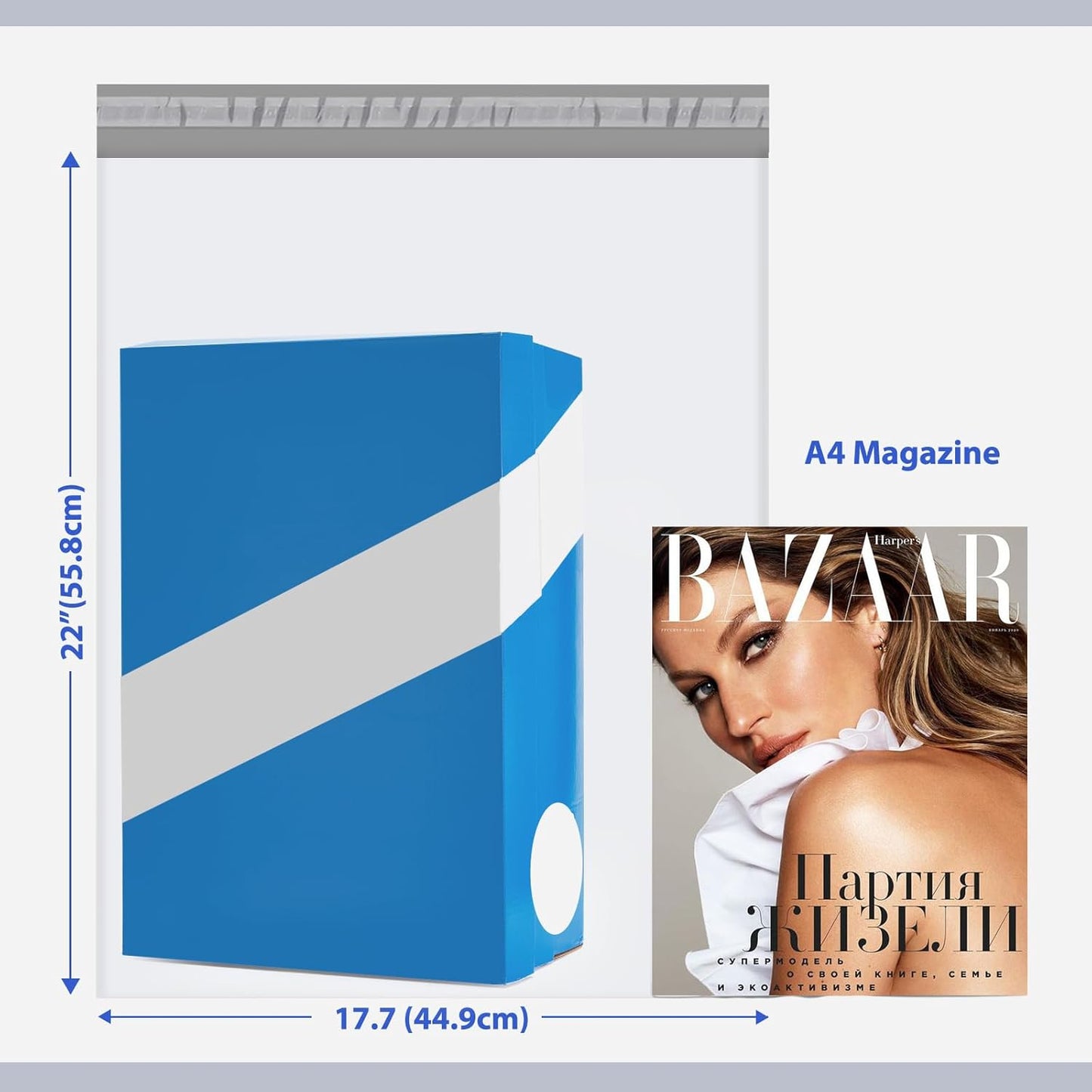 Fuxury Poly Mailers 17.7 X 22 Inches 50 Pcs,Bulk Shipping Bags for Clothing,Strong Adhesive Shipping Mailer for Small Business Suppliers,Self Seal Poly Bags Mailing Envelopes White