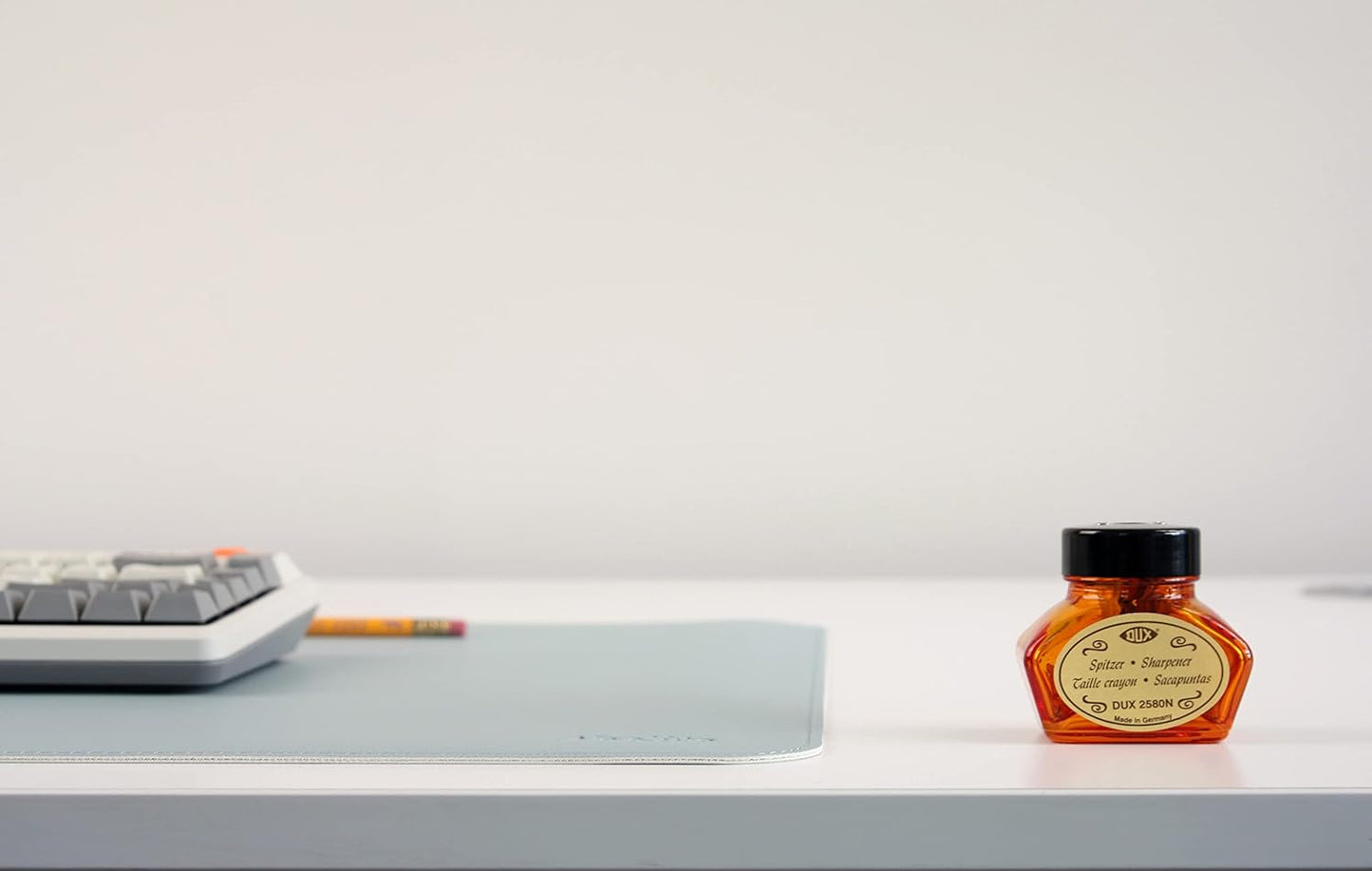 DeskPaw Dual-Sided Leather Desk Pad,Blotter for Laptop Computer,Mouse Pad,Writing,Drawing,Arts and Craft Mat (Blue/Silver, 17" x35”)