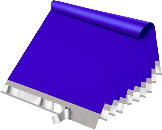 Fuxury/Fu Global 12X15.5" 100Pcs Poly Mailers Bags for Clothing/T-Shirt/Shirt, Plastic Mailing Envelopes for Small Business, Self Seal Shipping Polybag Bulk- Blue