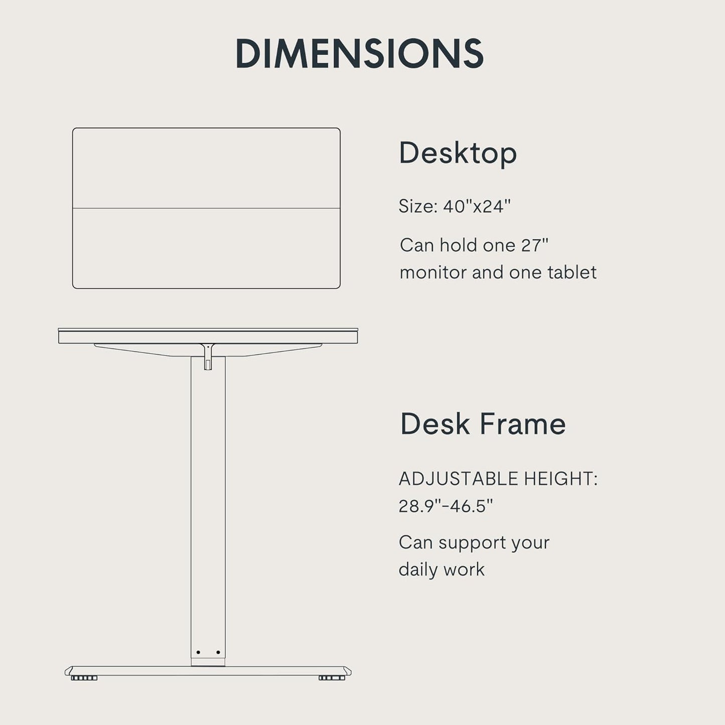 FLEXISPOT Standing Desk Electric Height Adjustable Desk with 40 x 24 Inch Splice Board, Home Office Computer Workstation, White Top + White Frame