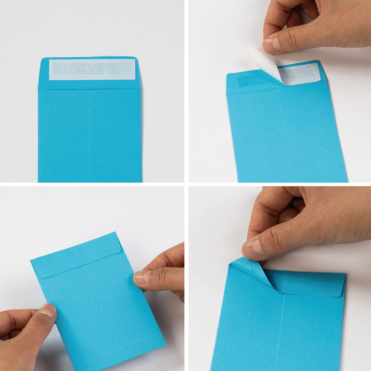 100 Pack Seed Envelopes Self-Adhesive Small Coin Envelopes Seed Storage Packets for Garden, Office or Wedding Gift (Colorful, 3 1/4 ×4 1/2 inches)