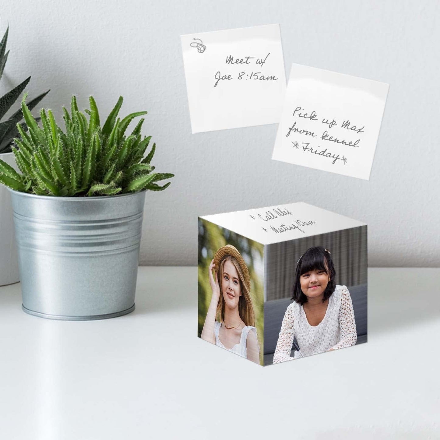 Custom Photo Sticky Note Cube / 600 Sheets / 2.75" Memo Block Printed on 4 Sides/Unique Photo Printed On Each Side