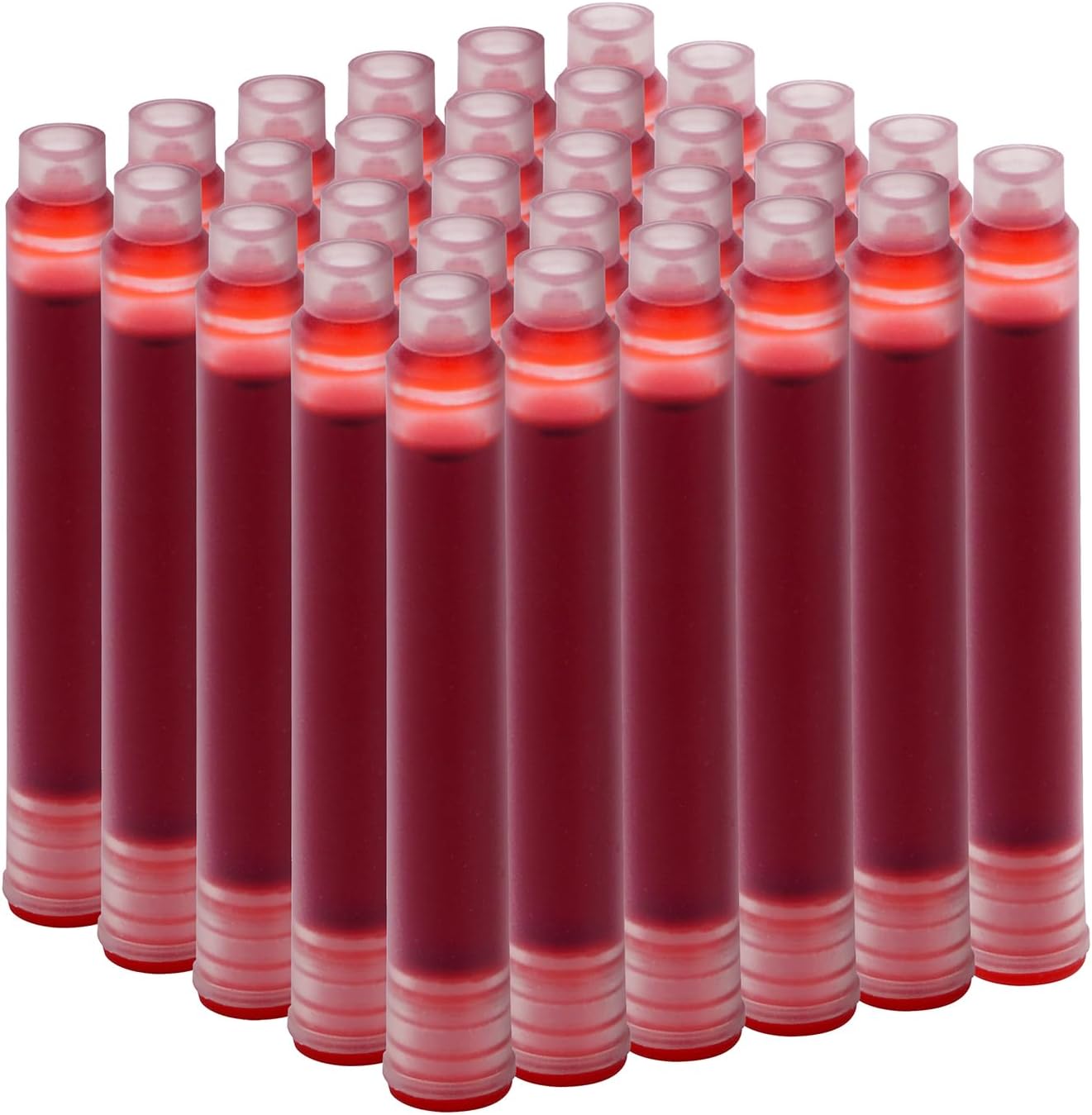 Jinhao Fountain Pen Red Ink Cartridge International Standard 2.6mm Bore Diameter Ink Refill Set of 30 PCS