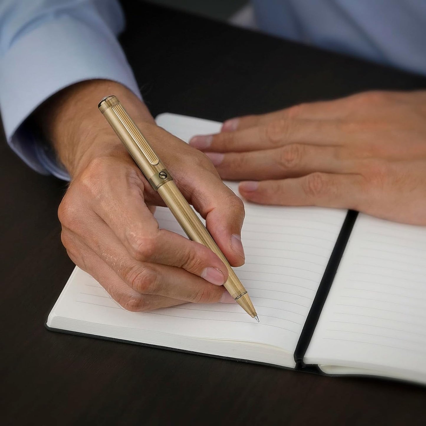 Scriveiner Bronze Rollerball Pen - Stunning Luxury Pen, Schmidt Ink Refill, Best Roller Ball Gift Set for Men & Women, Professional, Executive Office, Nice Pens