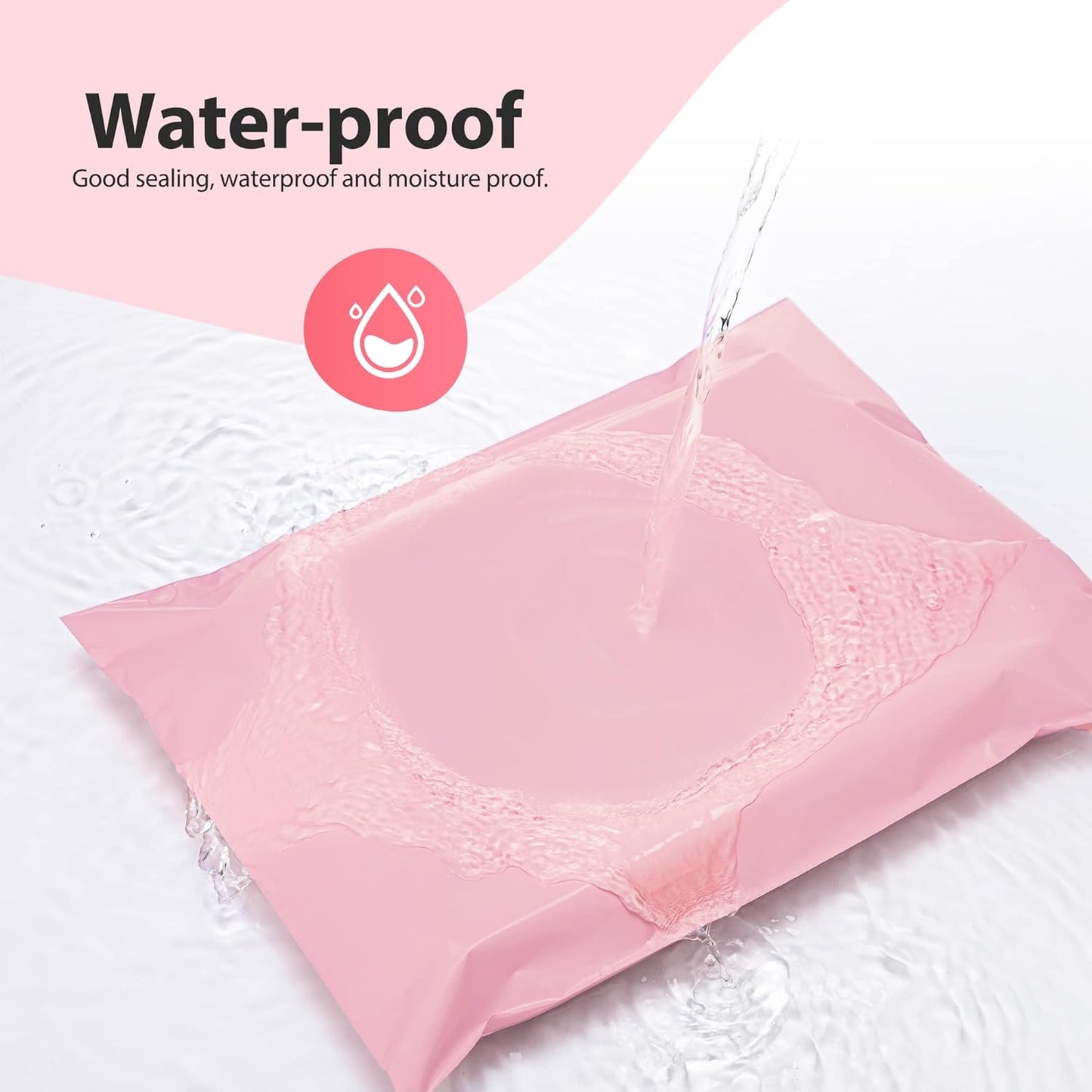 Fuxury Poly Mailers 12x15.5 Inch 1000 Pack, Bulk Shipping Bags for Clothing, Strong Adhesive Shipping Envelopes for Small Business Suppliers,Waterproof Mailers Poly Bags Mailing Envelopes Pink