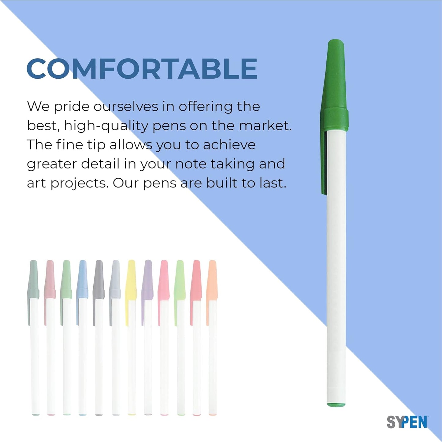 Personalized Stick Pens With your Custom Logo or Text-500 Pack Bulk-for Businesses, Parties, and Events, Custom Printed Slim Ballpoint Pens with Cap, Pink, Black Ink