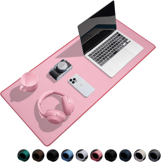 Waterproof Large Gaming Mouse Pad with Durable Stitched Edges, Non-Slip Rubber Base, Smooth Surface Mouse Mat Desk Pad for Home Office Gaming, 31.5"x11.8"x0.12", Dusty Rose