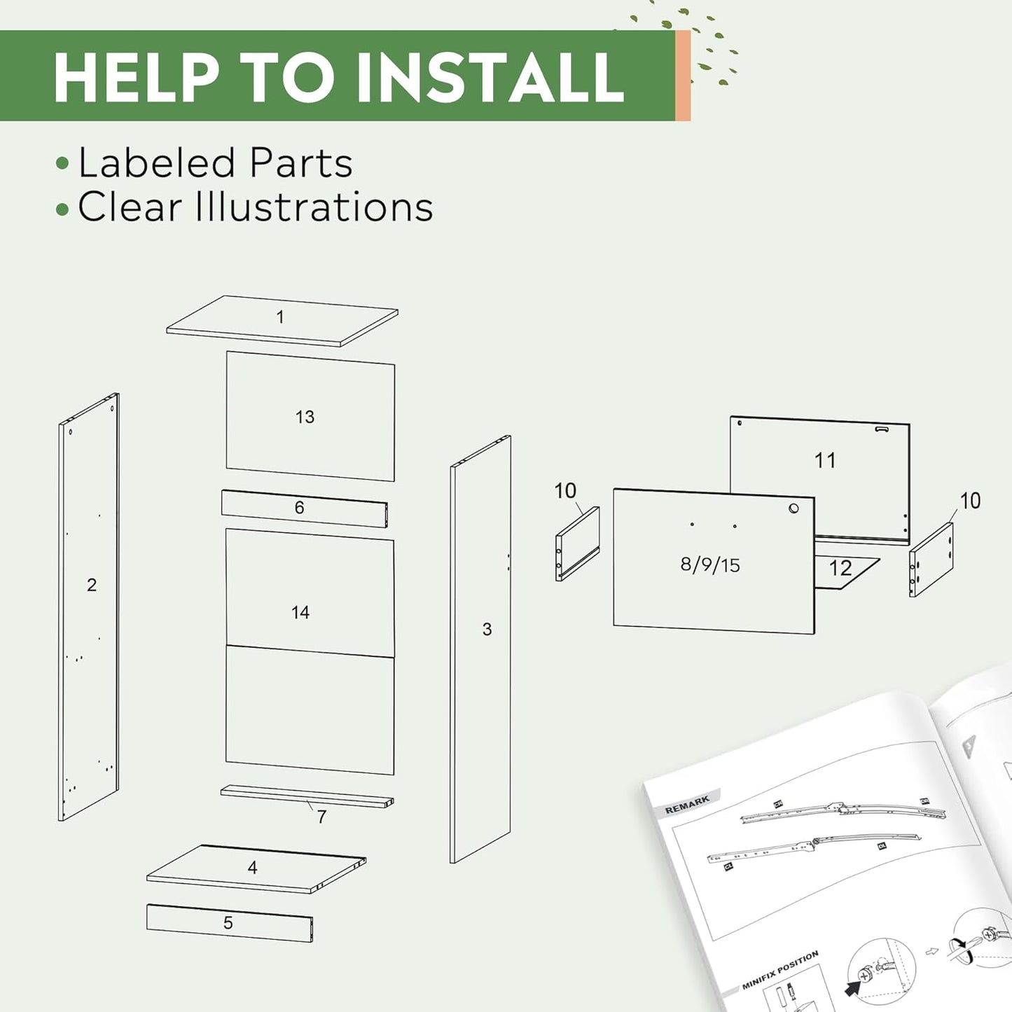 DEVAISE 3 Drawer File Cabinet with Lock, Vertical Wood Filing Cabinet for Home Office, Printer Stand for Letter and A4 Size, White