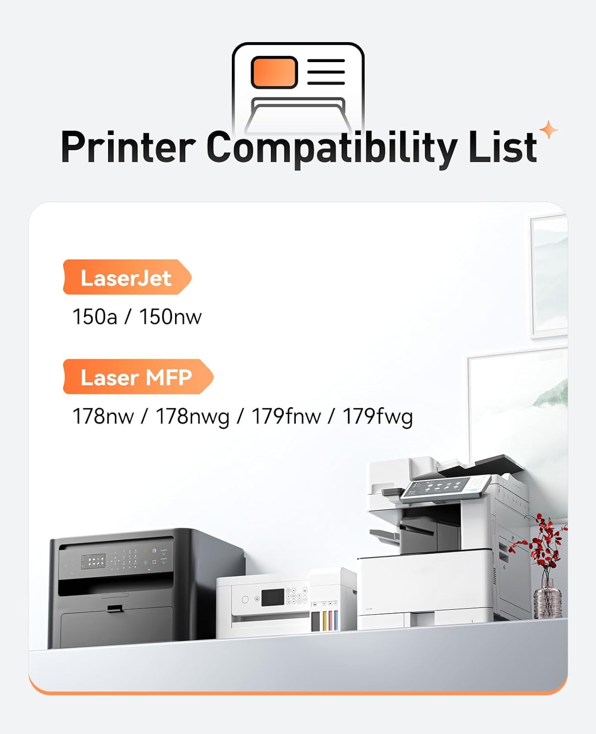 116A Toner Cartridge Set 4-Pack Replacement for HP 116A W2060A W2061A W2062A W2063A Compatible with HP Color Laser 150a 150nw MFP 178nw 178nwg 179fnw 179fwg Series Printer Black Cyan Magenta Yellow