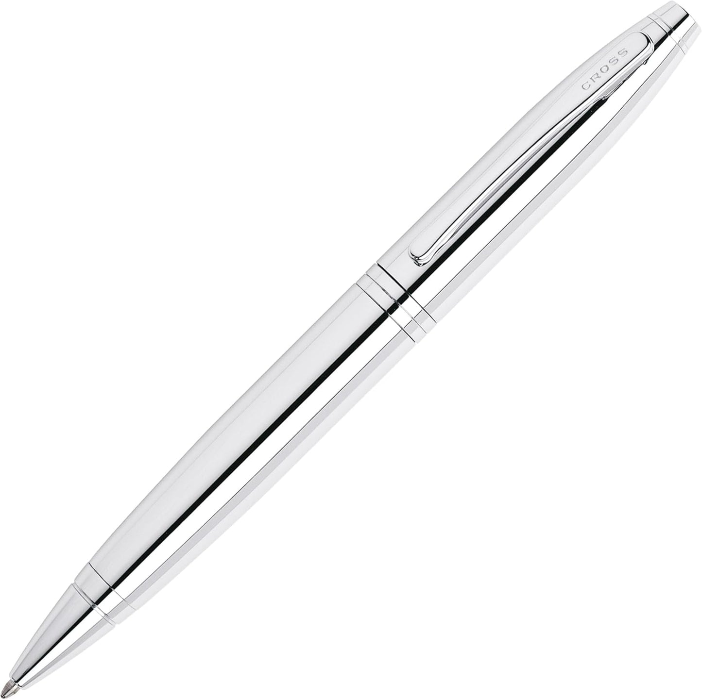 Cross Calais Refillable Ballpoint Pen Presented in a Luxury Gift Box - Medium Point, Black Ink, Polished Chrome