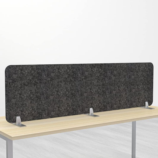Freestanding Acoustic Desk Divider with Mount | Eco-Friendly Privacy Screen Panel | Noise Reducing Desk Partition | Tackboard Option & Easy to Install | Made from Recycled Plastic | Green - 18" X 59"