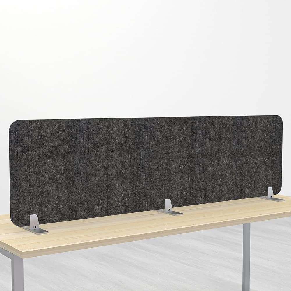 Freestanding Acoustic Desk Divider with Mount | Eco-Friendly Privacy Screen Panel | Noise Reducing Desk Partition | Tackboard Option & Easy to Install | Made from Recycled Plastic | Purple Red - 18" X