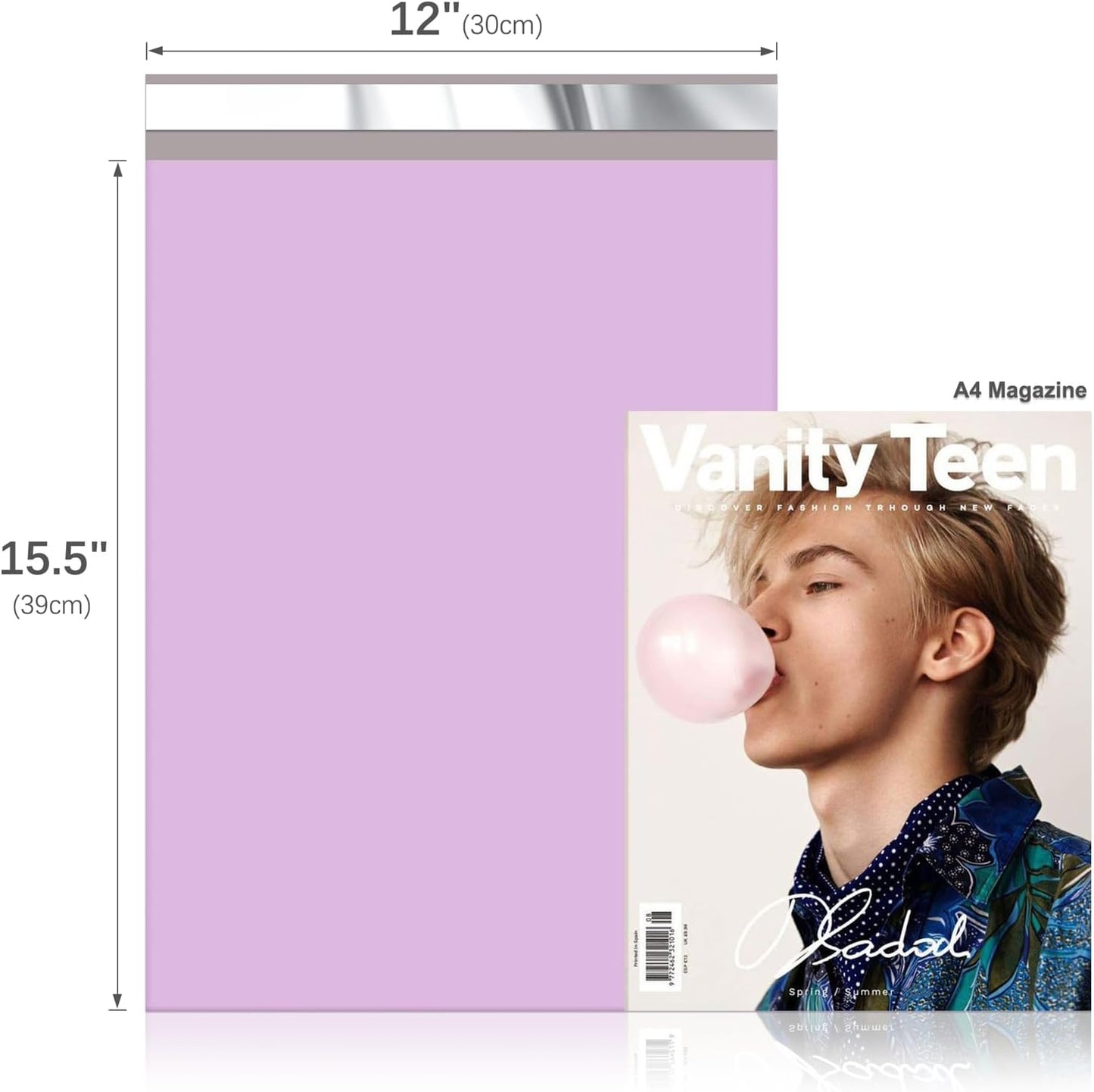 Fuxury Poly Mailers 12x15.5 Inch 1000 Pack, Bulk Shipping Bags for Clothing, Strong Adhesive Shipping Envelopes for Small Business Suppliers,Waterproof Mailers Poly Bags Mailing Envelopes Light Purple