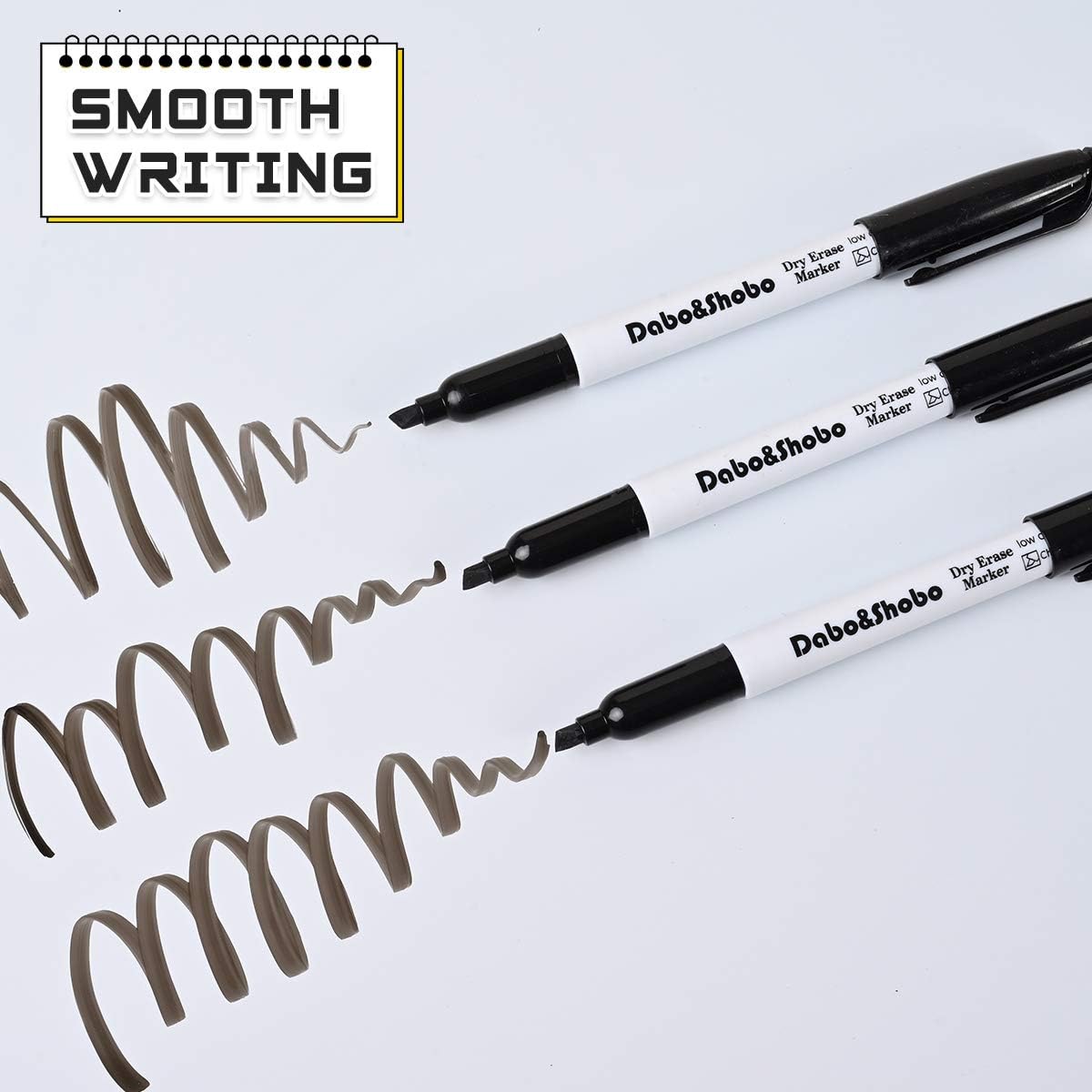 Dabo&Shobo Dry Erase Markers, （80 Count, Black,Chisel Tip）-White Board Markers/Pens ，Very Suitable for Writing on The School、 Office 、Home Dry Erase whiteboard Mirror Glass…