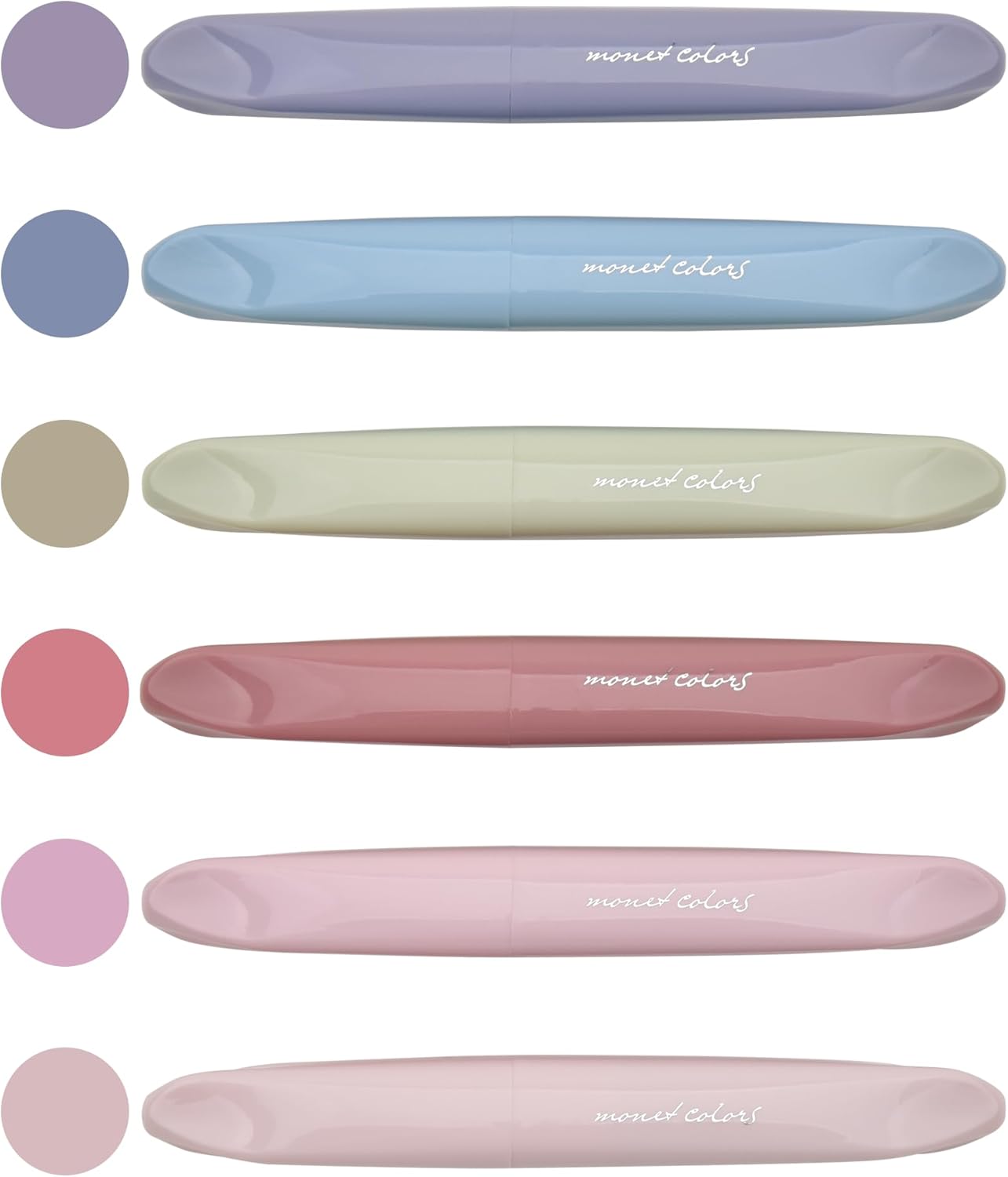 Aesthetic Highlighters, Lipstick-shaped Highlighters, Assorted Colors With Soft Chisel Tip,No Bleed Bible Highlighter Pastel,Unique Highlighters, 6 Pack