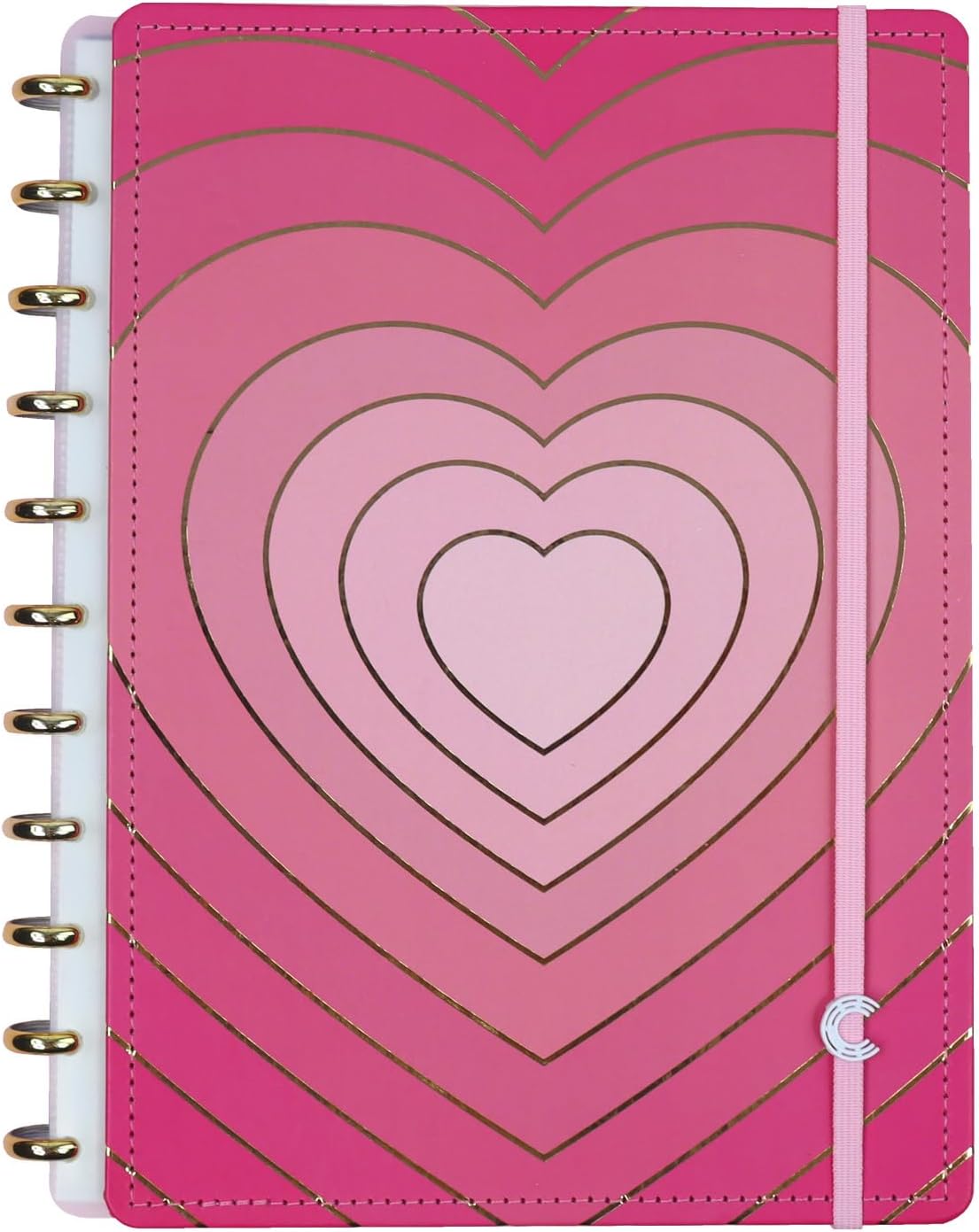 Discbound Premium - Plan, Organize, Customize, and Create with Ease. For Work Meetings, School, Journal, or Daily Use 80 Pages (Golden Love LARGE 7.87 in x x 10.82 in)