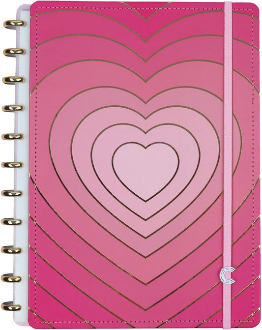 Discbound Premium - Plan, Organize, Customize, and Create with Ease. For Work Meetings, School, Journal, or Daily Use 80 Pages (Golden Love LARGE 7.87 in x x 10.82 in)