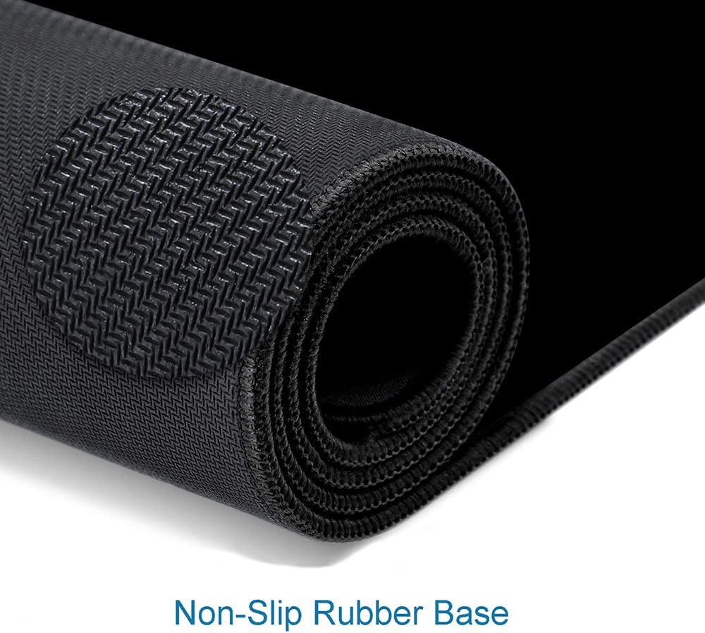 Large Mouse Pad, Black Long Mouse Pads for Desk, Keyboard Desk Mouse Mat, Non-Slip Gaming Mousepad for Laptop, Office, Home, 31.5" x 11.8"
