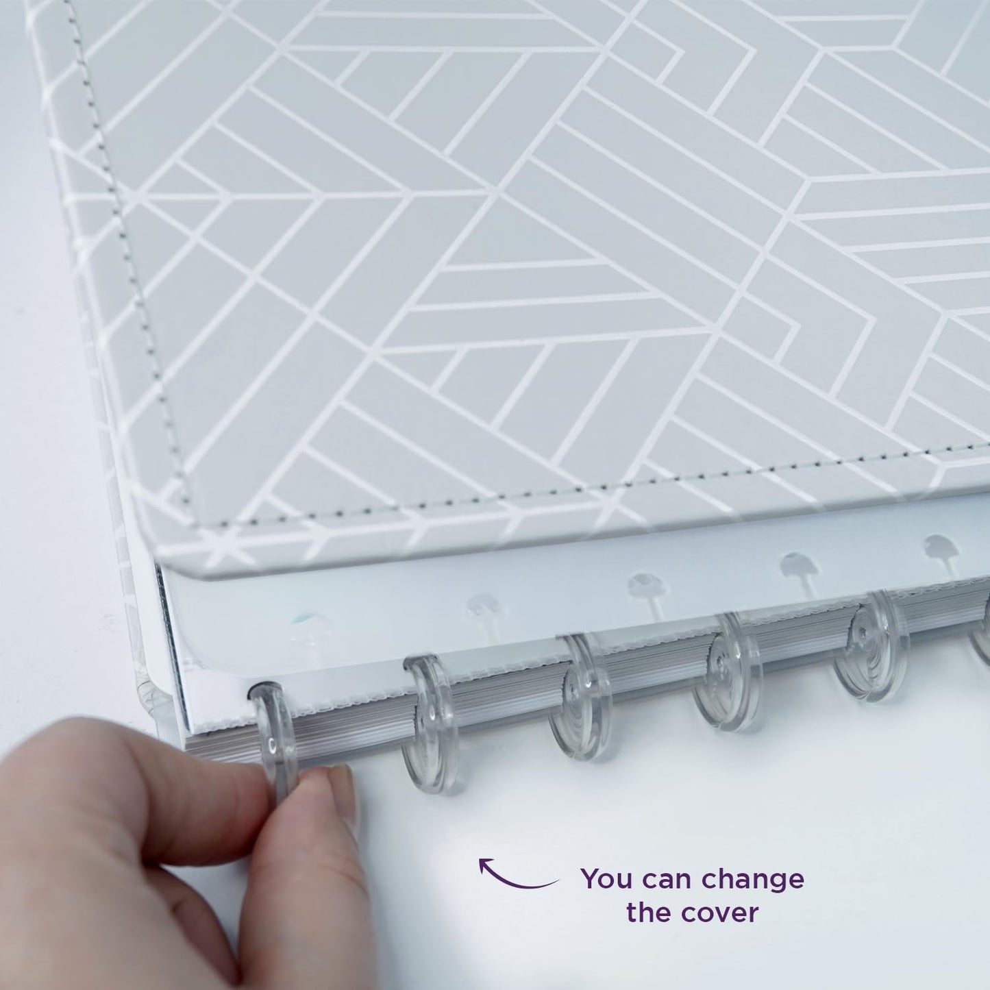 Discbound Premium - Plan, Organize, Customize, and Create with Ease. For Work Meetings, School, Journal, or Daily Use (ICE GREY, LARGE 7.87 x 10.82 in)