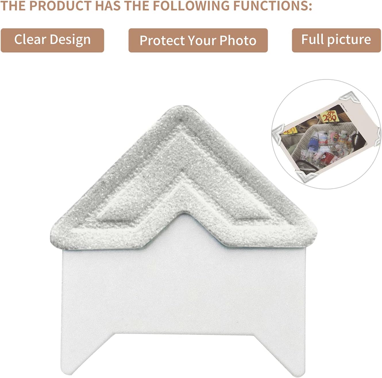 GOONAVI 10 Sheets 240 Pcs Shiny Silver Acid-Free Photo Corners Mounting Self Adhesive for DIY Photo Album Journal