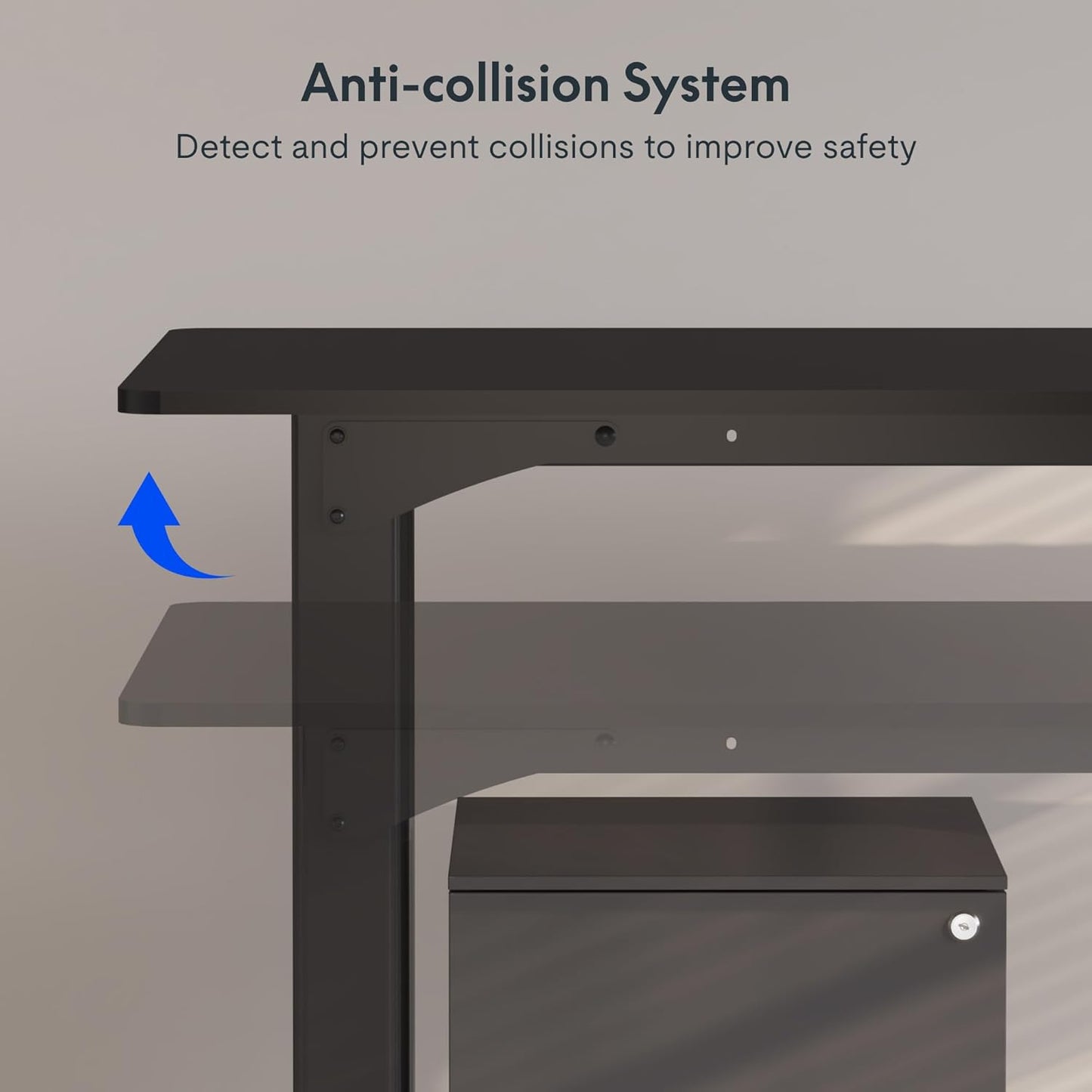 FLEXISPOT4 Legs Standing Desk 78 x 32 Inch Electric Adjustable Height Desk with Splice Board Home Office Sit Stand Up Desk, Black Top + Black Frame