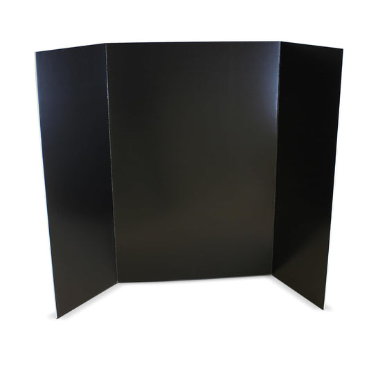 Flipside Products 36” x 48” Foam Project Boards for Presentations, Science Fair, School Projects, Event Displays and Trifold Picture Board - Black - 10 Pack