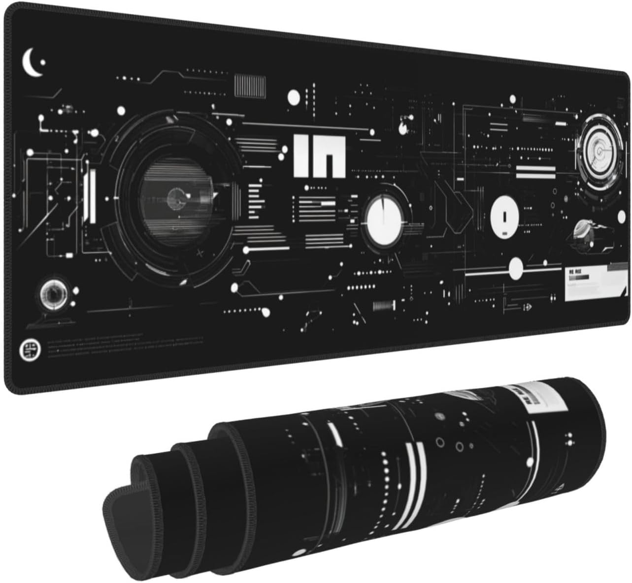 Mechanical Mouse Pad 31.5 X 11.8 Inch Big Desk Rubber Base Stitched Edges Keyboard Pad XXL Mouse Mat for Home Game and Office