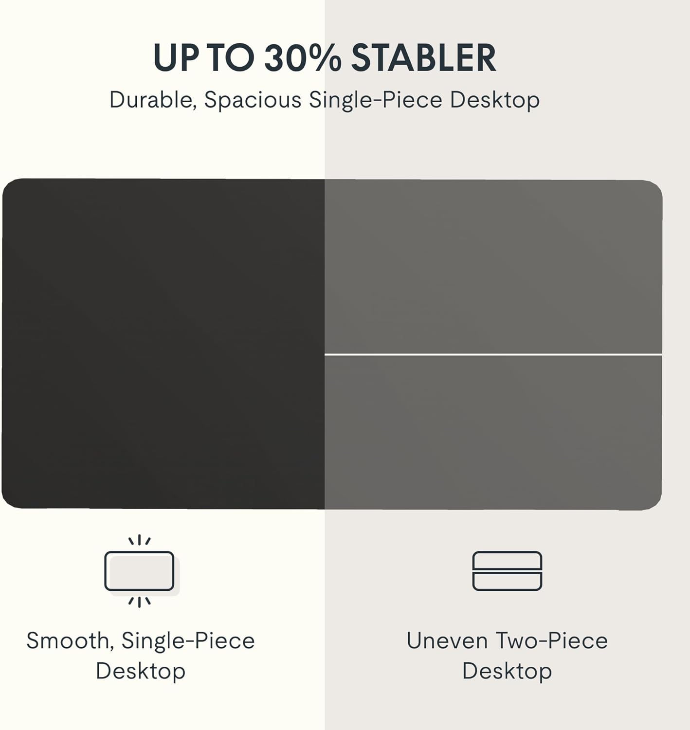 FLEXISPOT EN2 Whole-Piece Standing Desk with Clamp Power Strip, 48 x 24 Electric Stand Up Height Adjustable Desk with Cable Management (White Frame + 48" Black Top, 2 Packages)