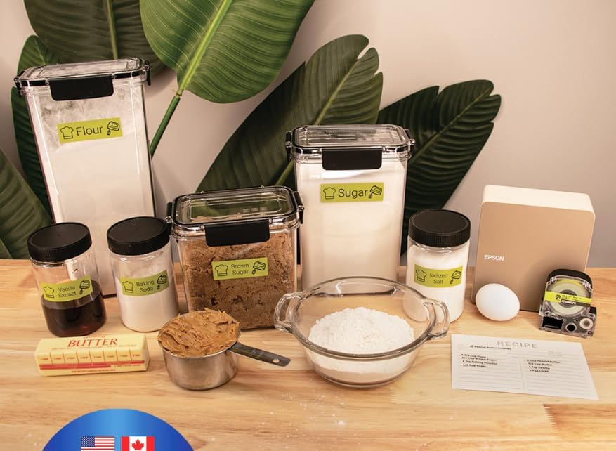 Epson LABELWORKS 218BMGPX Genuine PET (Polyester) Tape Cartridge - Black on Matte Green Designer Craft Label Maker Tape - 3/4" (18MM) Wide, 26'