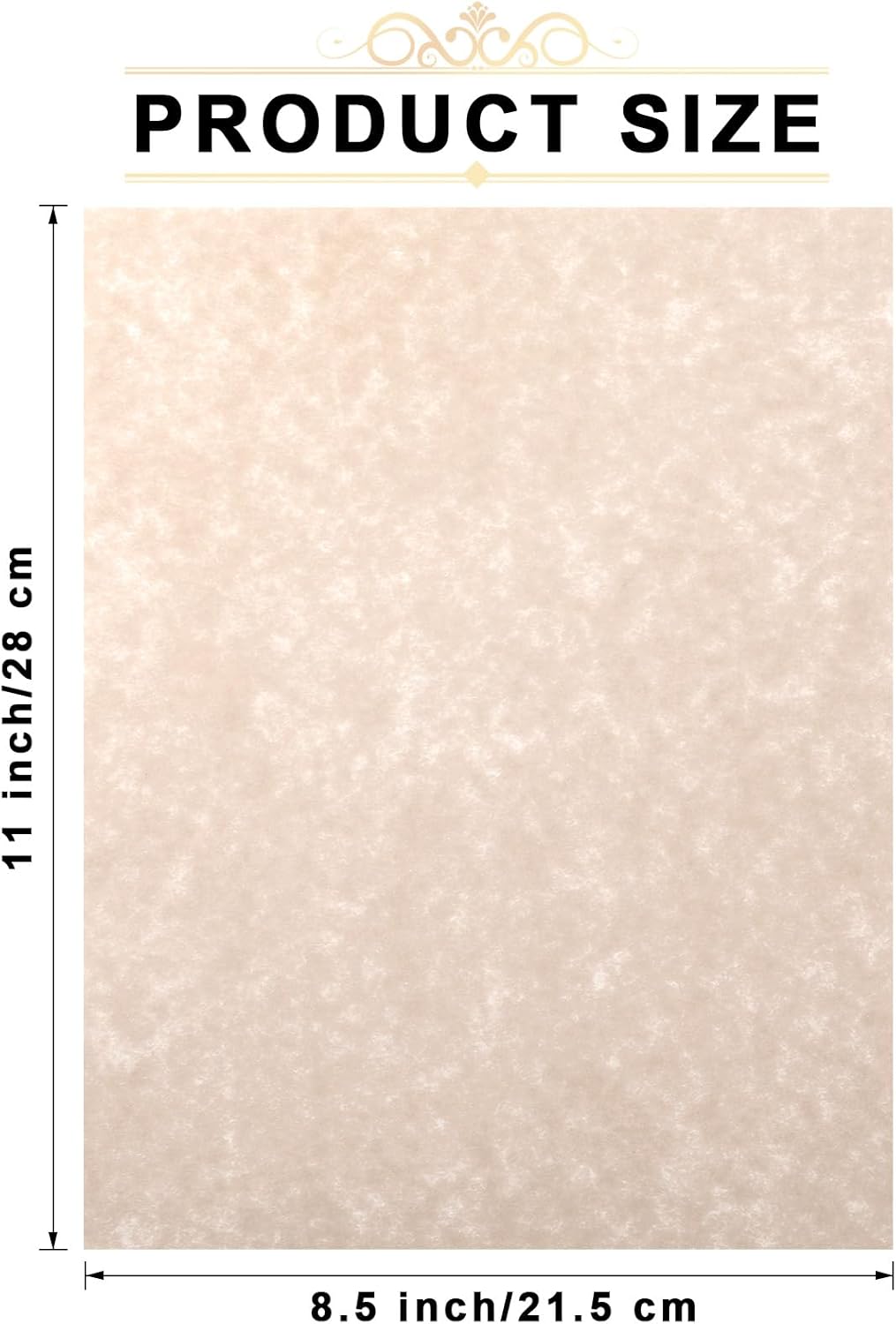 Epakh 300 Pcs Old Age Parchment Paper 8.5 x 11 Inch Standard Letter Vintage Colored Old Parchment Double Side Printing Paper (Dark Beige)