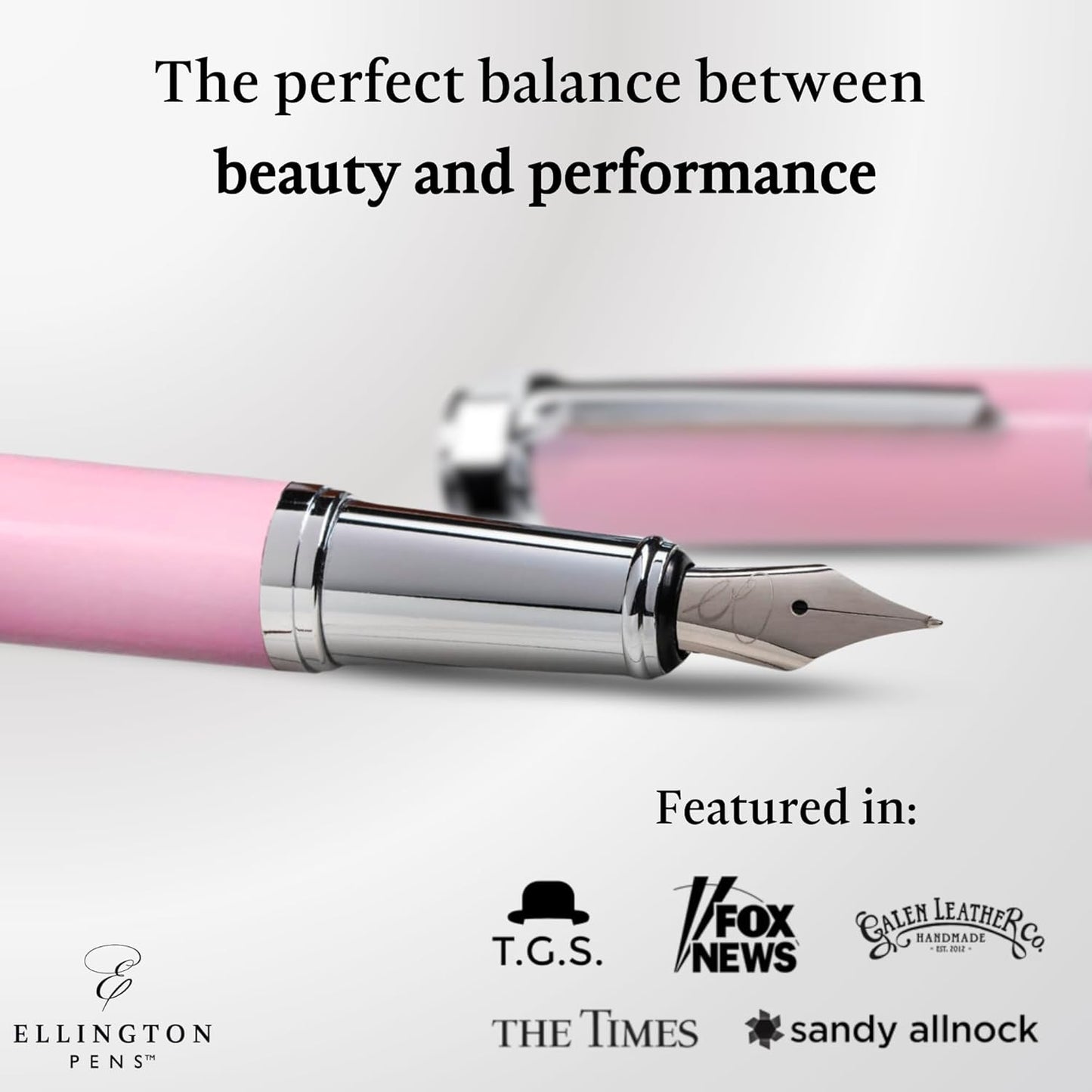 Luxury Fountain Pen Set- Fountain Pens for Writing - Smooth Medium Nib - Includes Refillable Ink Converter, 3 Ink Cartridges [Black & Blue], Gift Box - Elegant Calligraphy