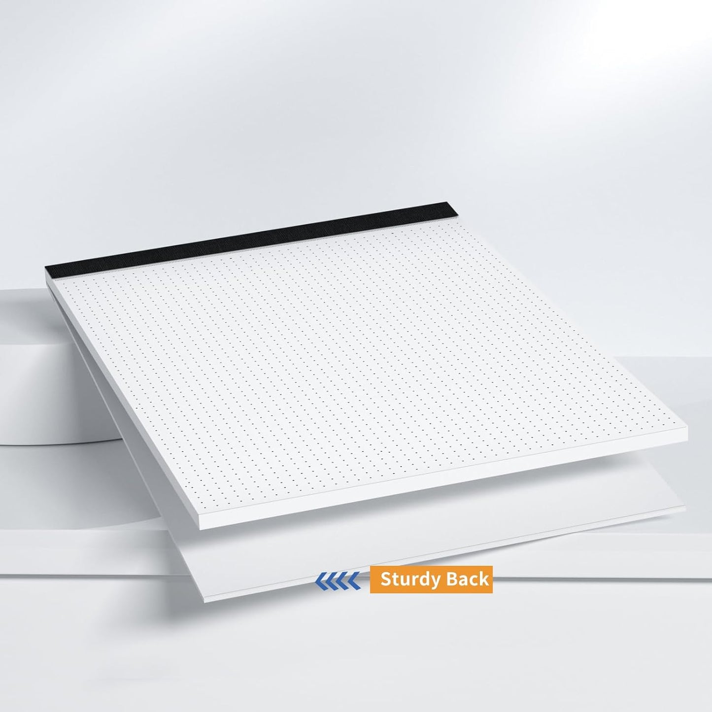 Dot Grid Desk Notepad 2 Pack 8.5 x 11 Dot Paper Pad, 30 Sheets per Pad, White, 5x5 (5 Dots per inch), Easy-Tear Perforations, 8.5"x11" Dot Grid Paper Note Pad