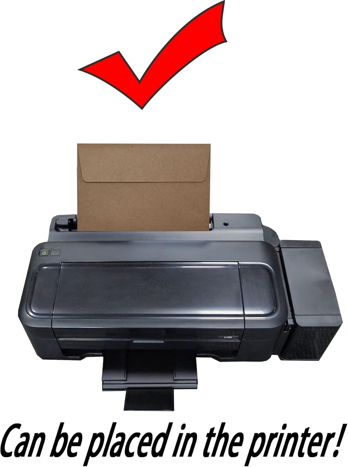 100 Qty Printable A6 Invitation Envelopes 4.75x6.5 inches Cards, Self Seal 120GSM Brown Kraft Paper Envelopes for Invitations, Photos, Documents, Wedding, Baby Shower, Easy to Seal and Peel