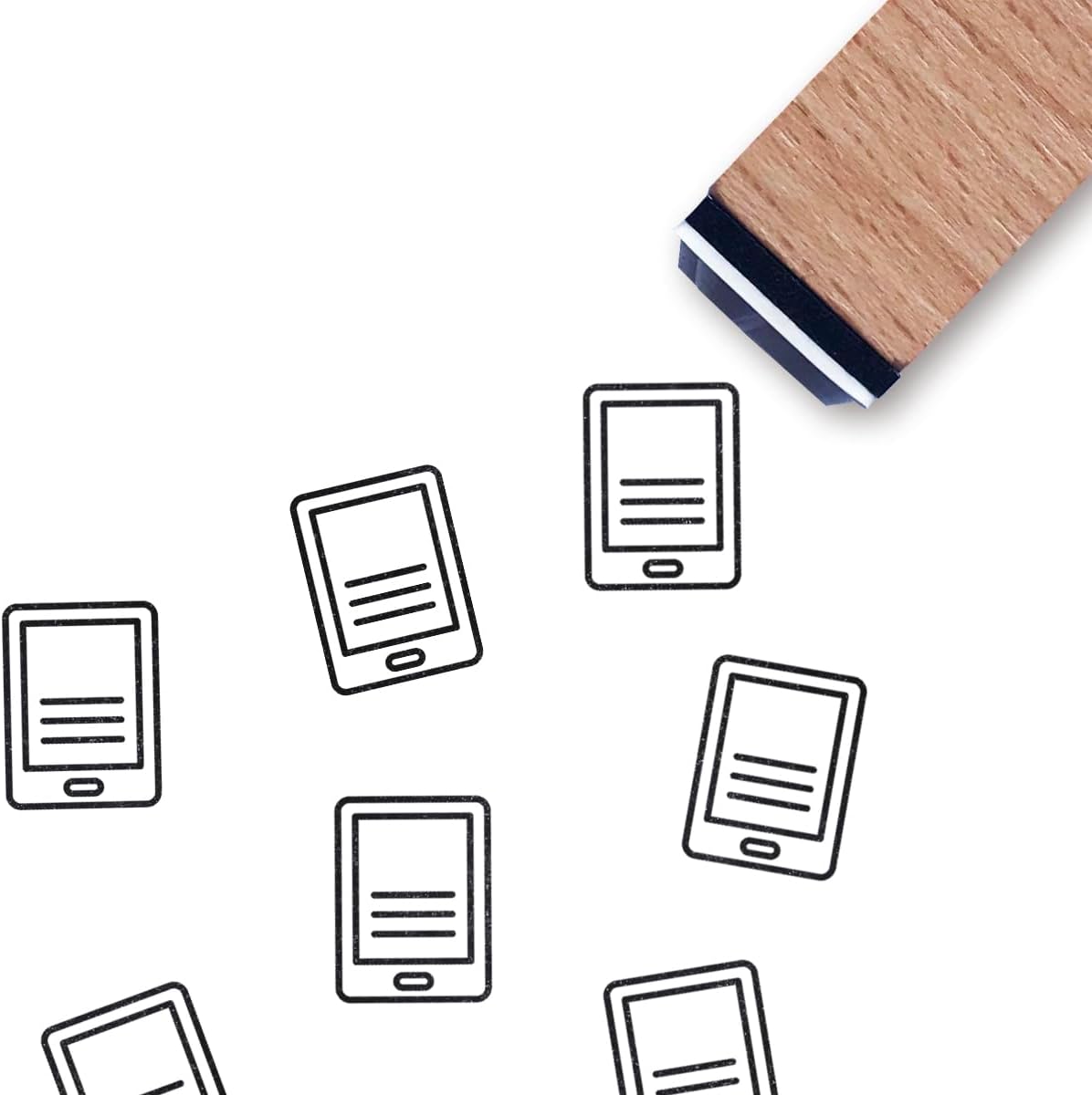 Ebook Rubber Stamp, 3/5 Inch Small Mini Stamp for Scrapbooking Card Making Planner