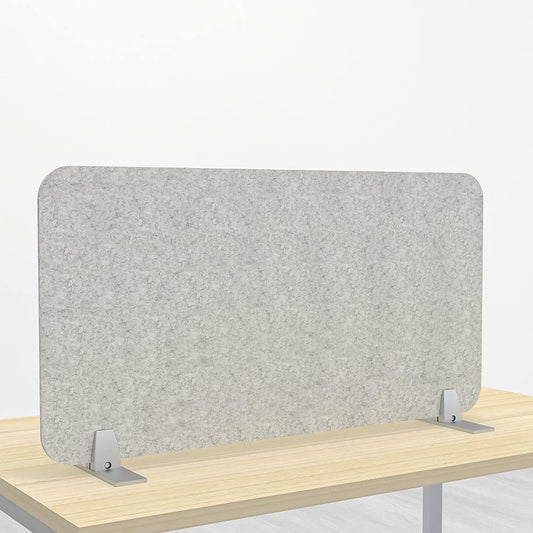 Freestanding Acoustic Desk Divider with Mount | Eco-Friendly Privacy Screen Panel | Noise Reducing Desk Partition | Tackboard Option & Easy to Install | Made from Recycled Plastic | Sky Blue - 18" X