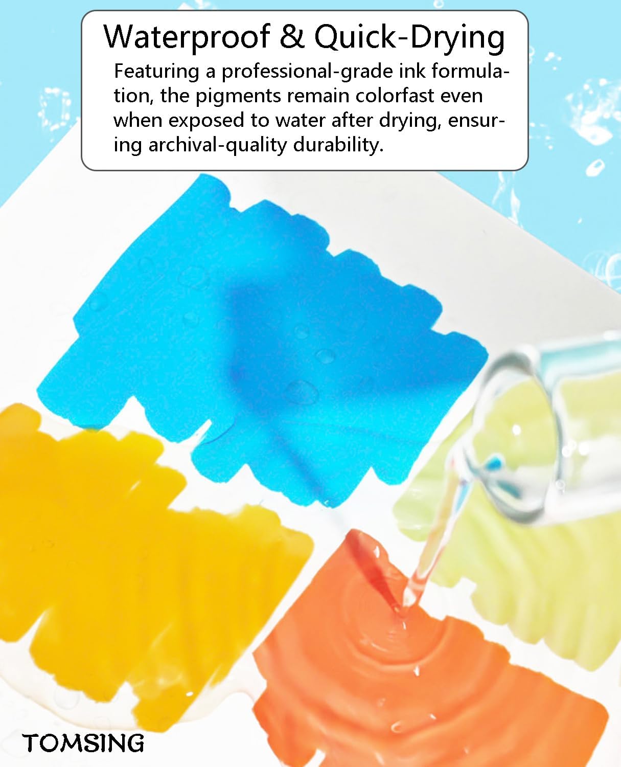 36 Colors Brush Markers Pens,Water-based Ink and Quick-Drying,Painting Supplies Perfect for Plastic Sheets Fabric Bags Ceramics Stone Pottery Wood and Handmade Crafts（36 Colors）