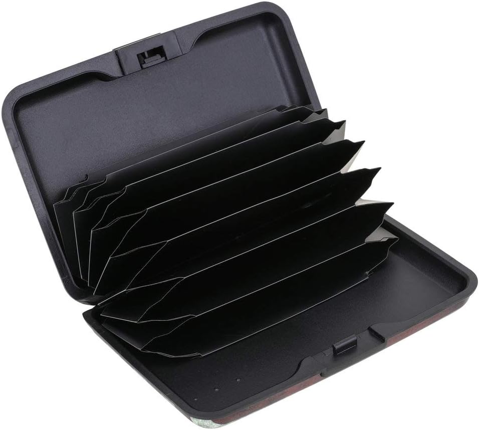 ELFISH Mini RFID Aluminum Wallet Credit Cards Holder Business Card Case Metal ID Case for Men Women (Flag)