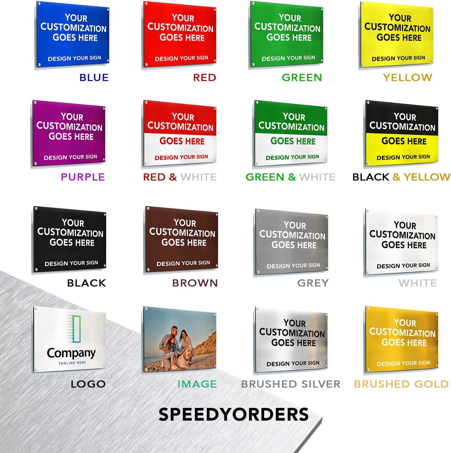 Custom Outdoor Metal & Aluminum Signs, Personalized Business Safety Signs, Waterproof White Aluminum (Black, 24x18 In)