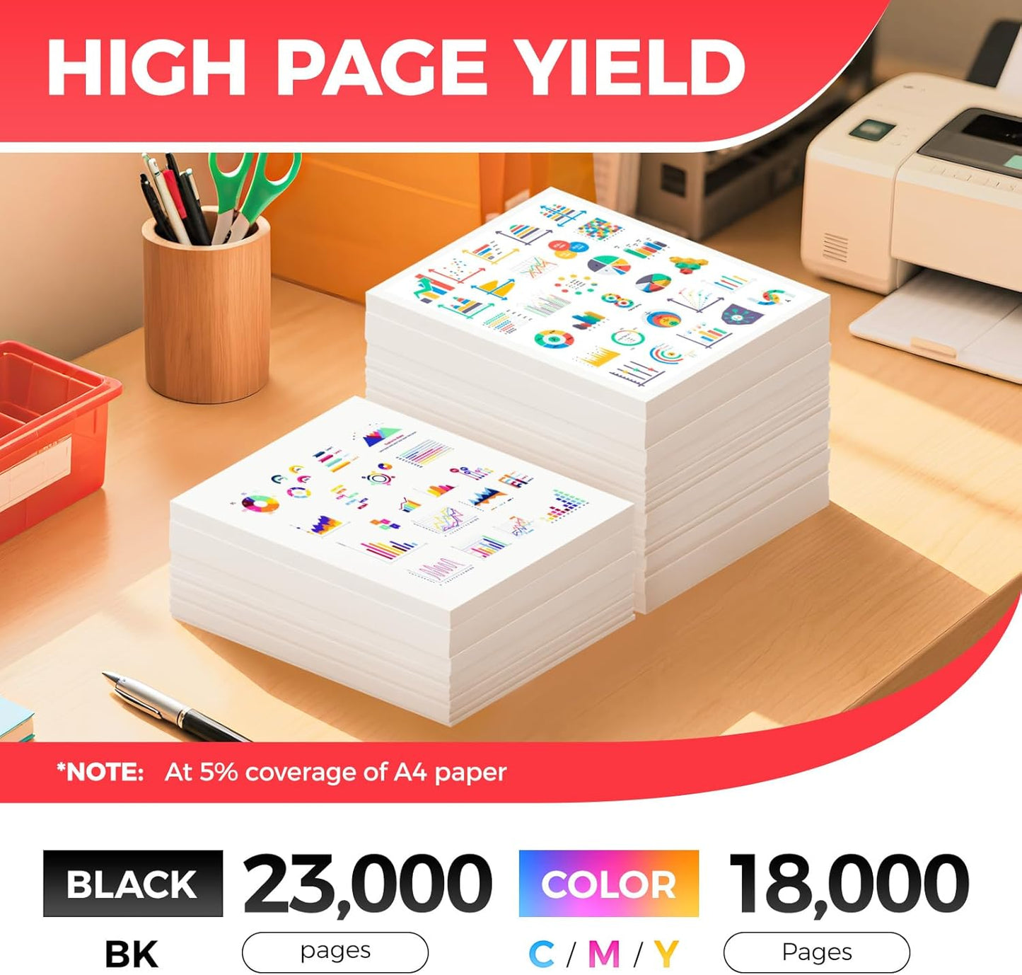 GPR-58 GPR58 High Yield Toner Cartridge 4-Pack Replacement for Canon ImageRunner Advance C256iF II C256iF III C356iF II C356iF III DX C257iF C357iF C359IF C259IF Printer Ink Black Cyan Magenta Yellow