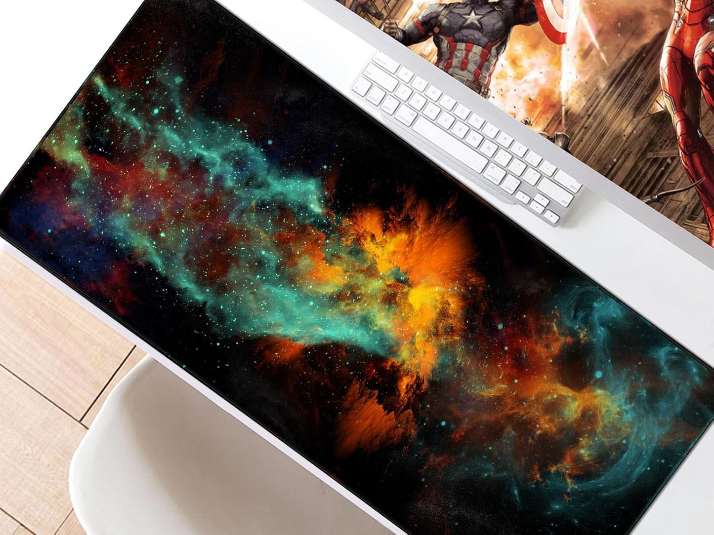 JIALONG Gaming Mouse Pad Desk Mouse Mat Large Size 35.4 x15.7inches Comfortable XXL Mousepad for Work Gaming Office Home