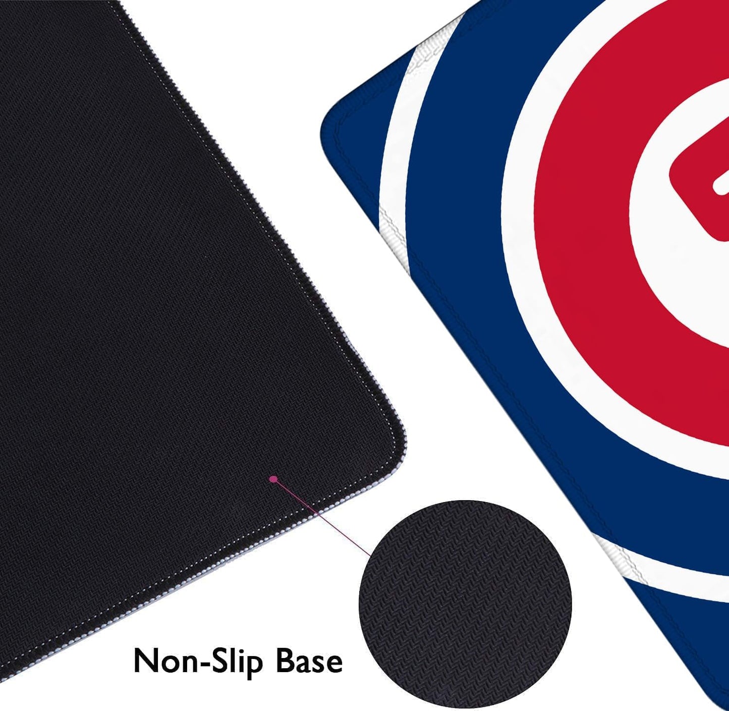 Generic Baseball Mouse Pad Extended Large Gaming Desk Pad 31.5 x 11.8 Inch, XL Mousepad Topographic Mouse Pad with Anti-Slip Rubber Base for Chicago Home Office