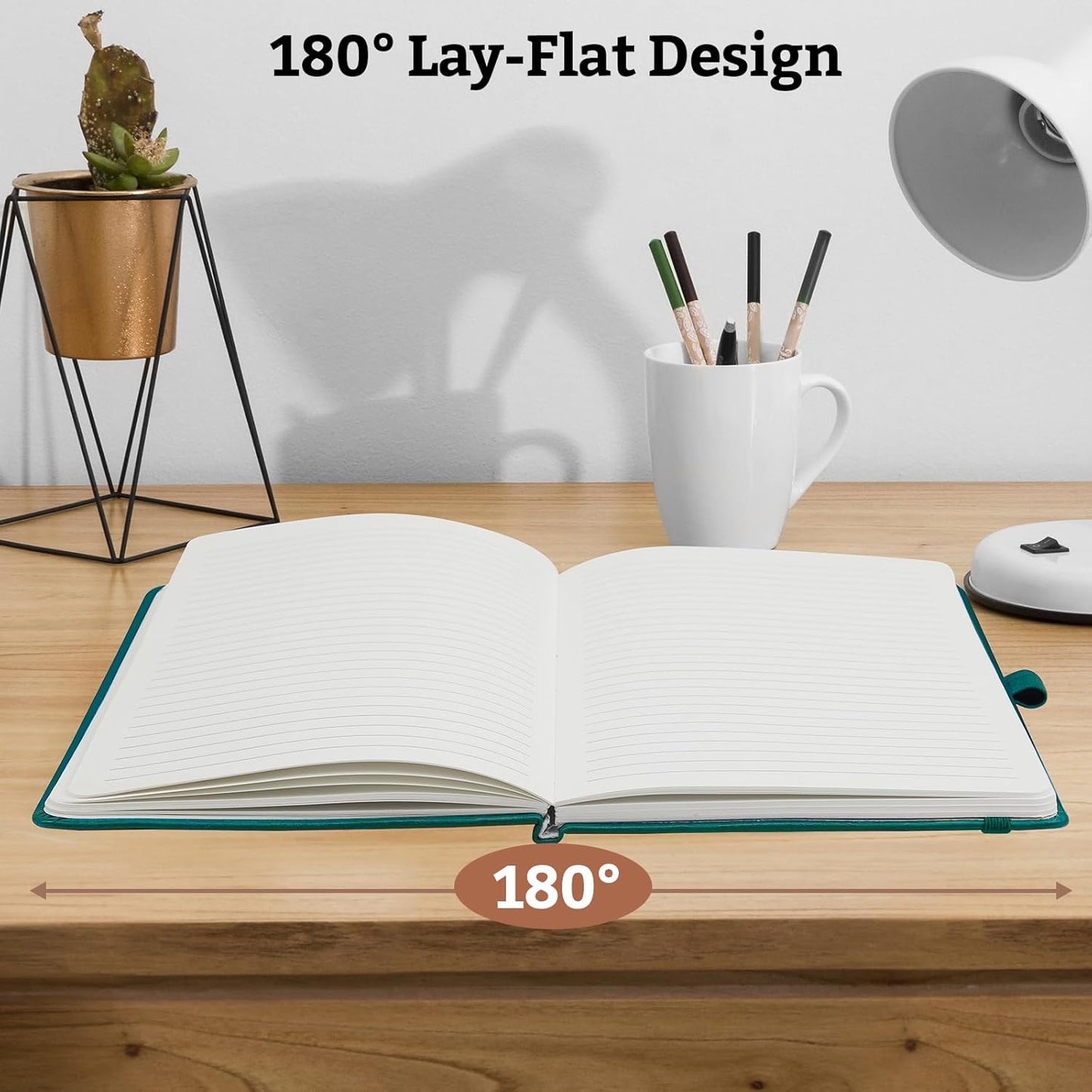 Hardcover Lined Bullet Dotted Journal Notebook, A5 140 192 Pages 100 120Gsm Paper College ruled for School,Work,Travel,and Daily Planning，5.7''*8.3'' (12, Turquoise, A5 Lined)