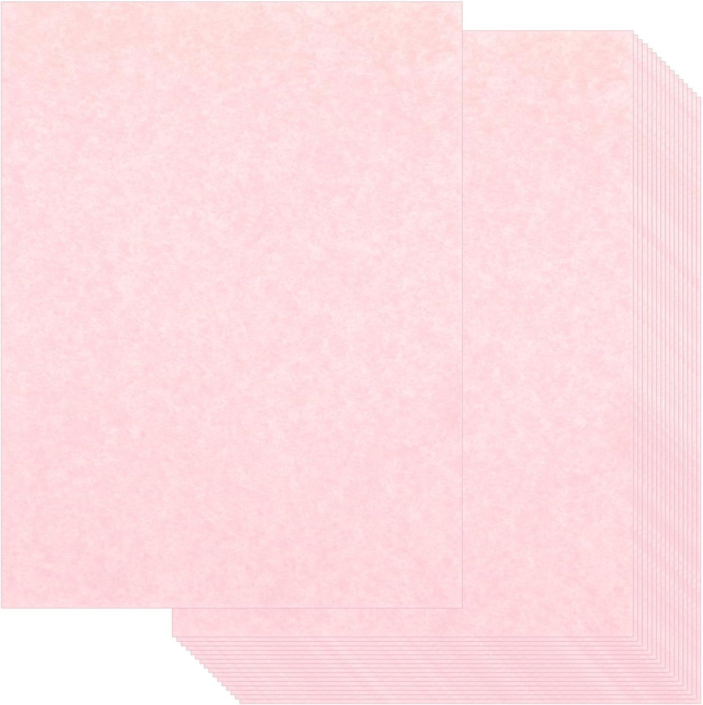 Epakh 200 Sheets Old Age Parchment Paper 8.5 x 11 Inch Standard Letter Vintage Colored Old Parchment Semblance Double Side Printing Paper(Light Pink)