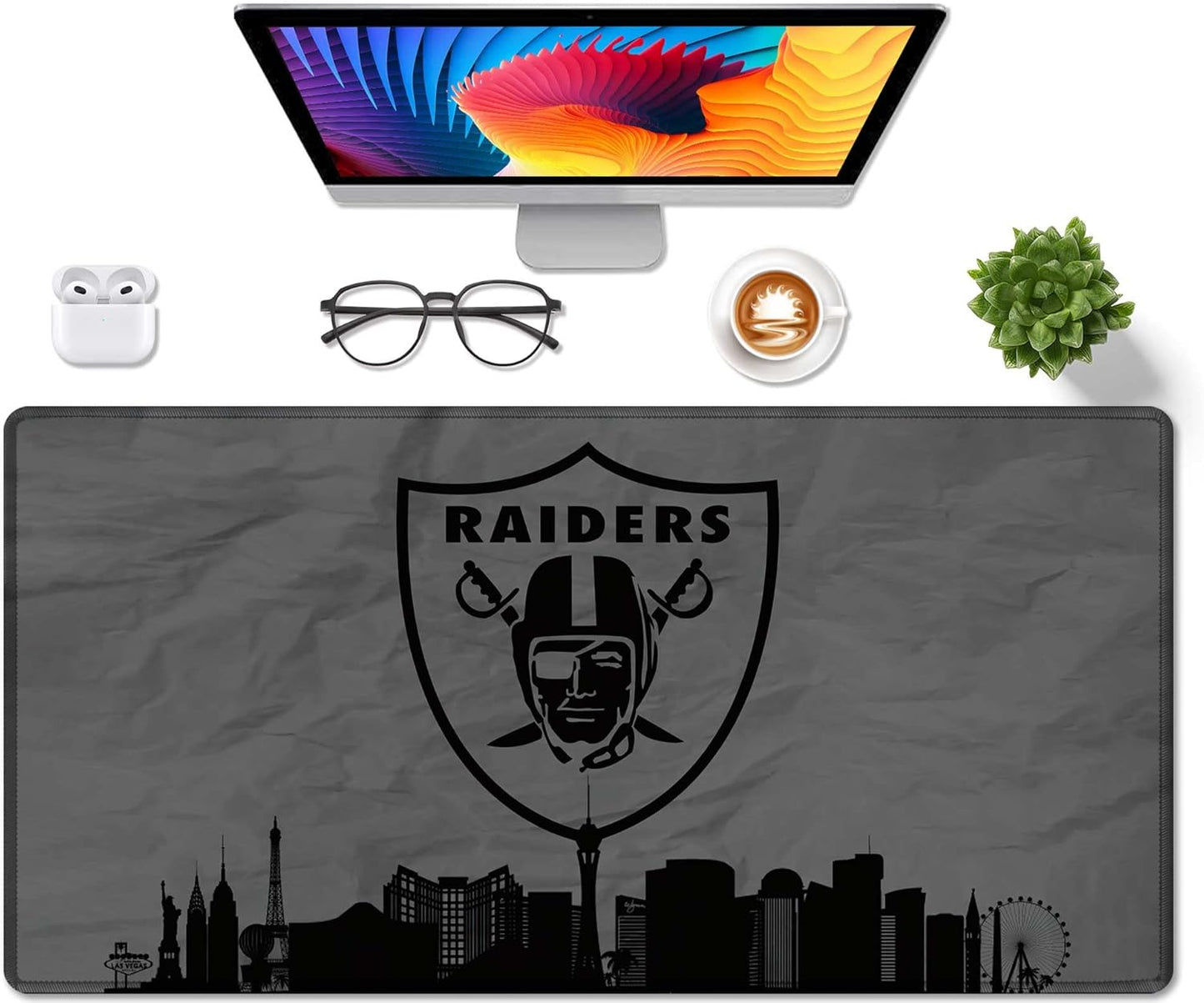 Large Mouse Pad Desk Mat for Home Office, Gaming Mousepad Extended Desk pad - Computer Keyboard Mouse Mat with Non-Slip Base and Stitched Edge Office Desk Organizers and Accessories