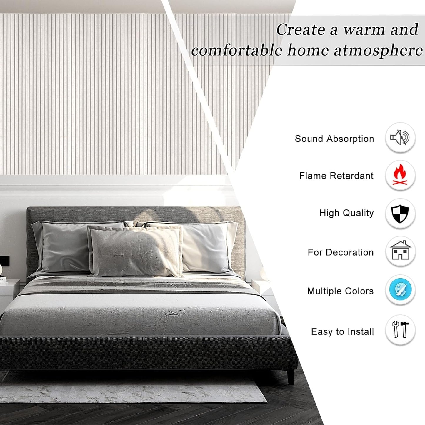 10 Pack Large Acoustic Panels, 48"X24"X0.4" Sound Proof Foam Panels for Walls, Sound Dampening Panels, Sound proof panels for walls, Soundproof Wall Panels for Home Studio&Office Decor.(Light camel)