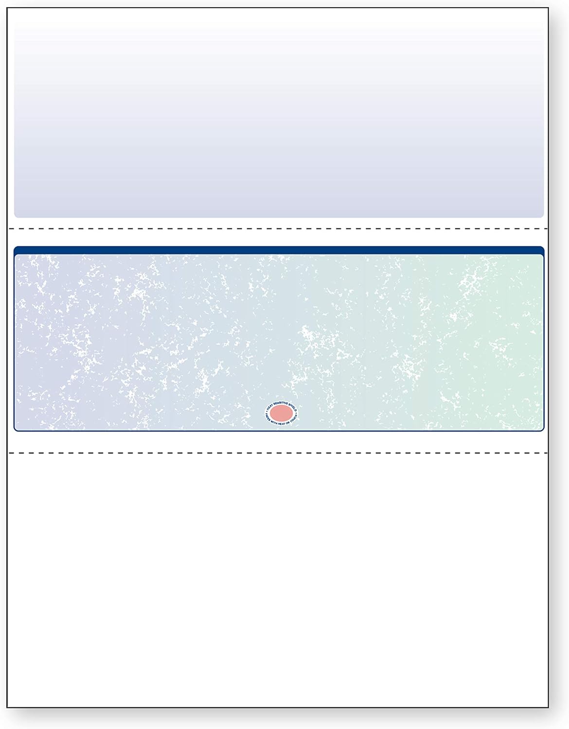 DocuGard Blue/Green Premier Prismatic Middle High Security Check Paper - QuickBooks & Laser/Inkjet Printer Compatible - 13 Security Features - 500 Blank Business Checks (04535)